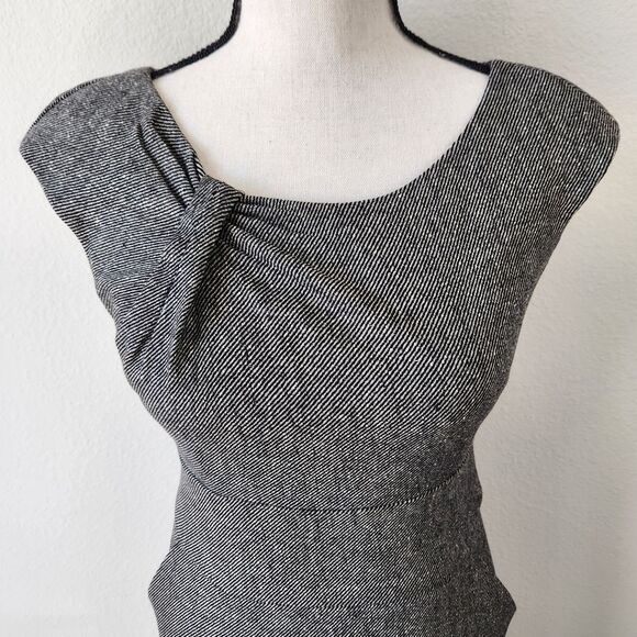 Banana Republic Womens Stretch size 2‎ Black Gray Wool Dress with Pockets - Picture 3 of 11